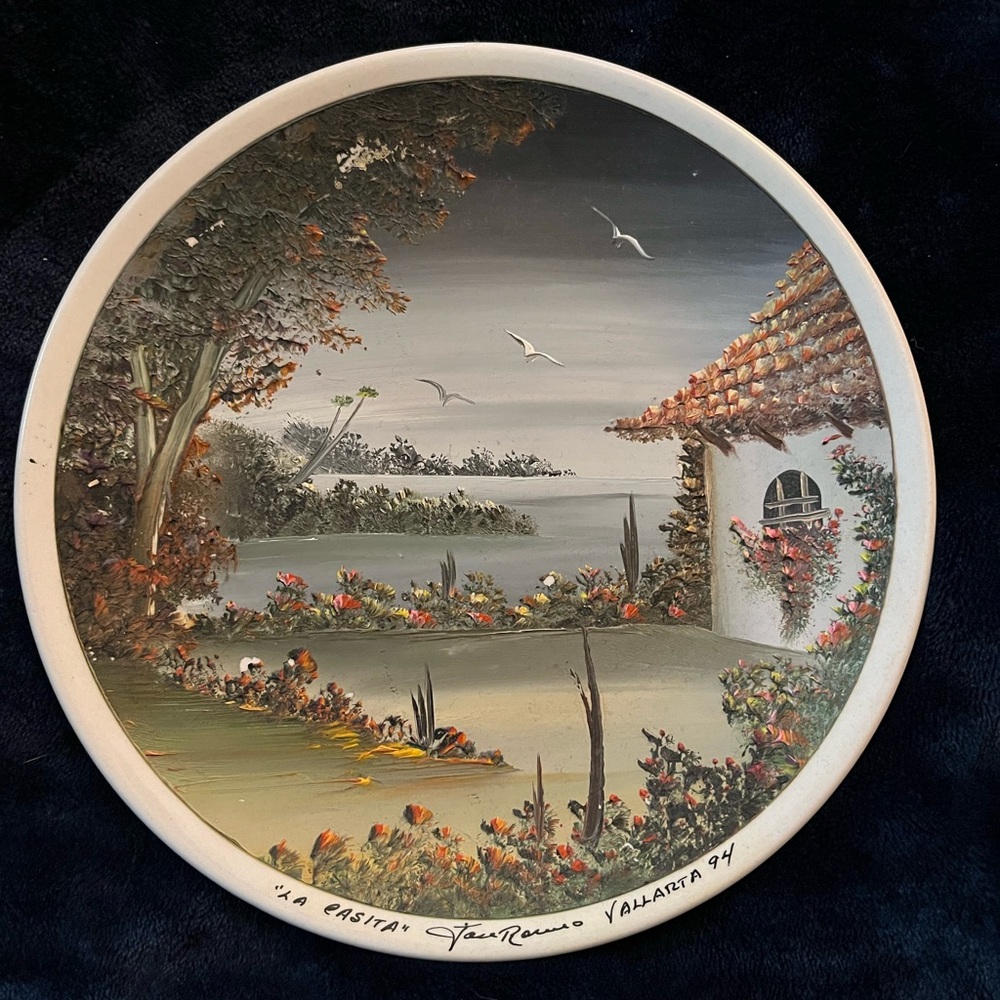 Charming Nature Scene Wall Art Plate